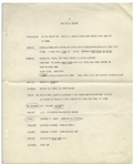 Lot of 12 Comedy Skits & Jokes Plus The Stooges' Tour Schedule, Comprising 56pp., Several Annotated by Moe -- Circa 1960s With Curly Joe -- Sizes Vary, Most 8.5'' x 11'' -- Very Good Condition